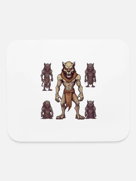 Halloween Werewolf - Mouse pad Horizontal - white - Front