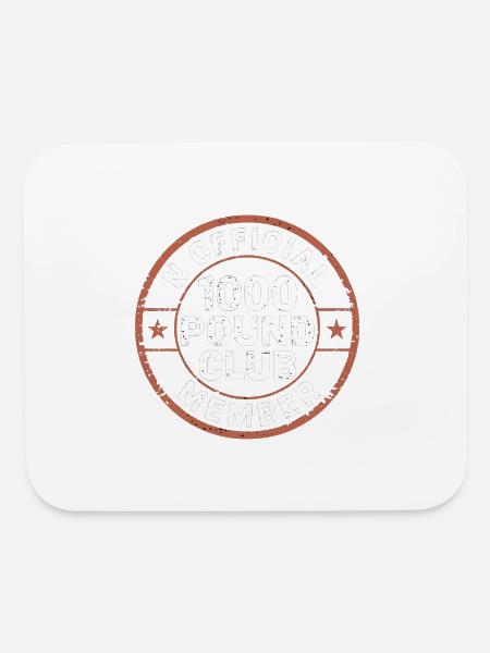 Powerlifting 1000 Pound Club Member 18 - Mouse pad Horizontal - white - Front