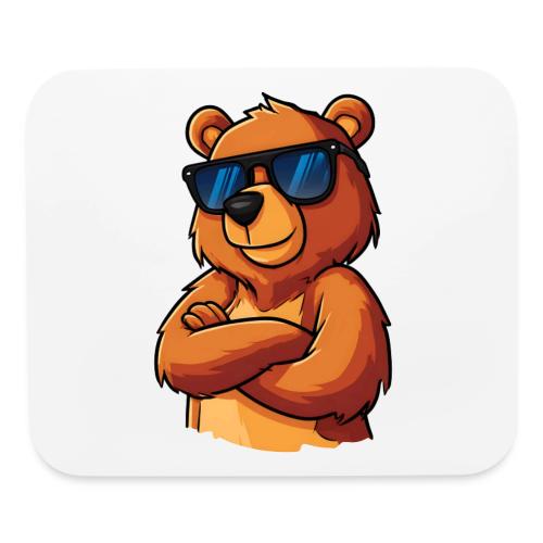 Cool Bear Sunglasses Cartoon Design - Mouse pad Horizontal