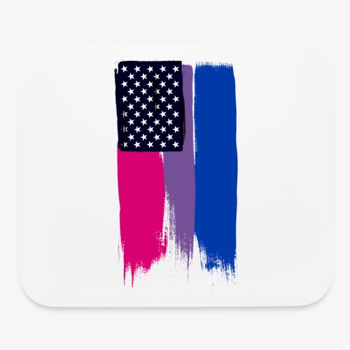 Bisexual Painted Stars and Stripes - Mouse pad Horizontal