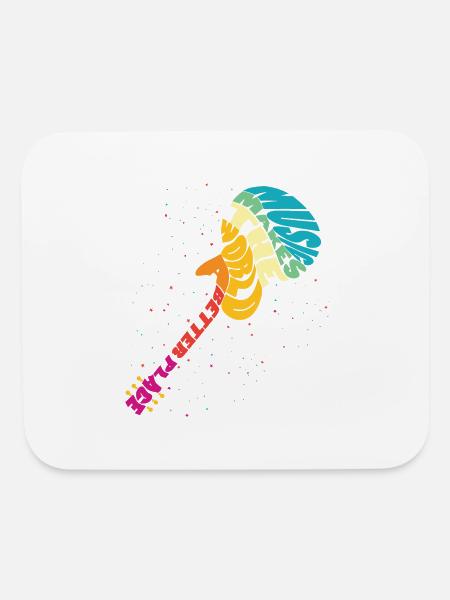 music typography - Mouse pad Horizontal - white - Front