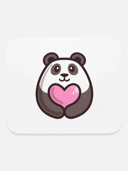 Panda Hug with Love - Mouse pad Horizontal - white