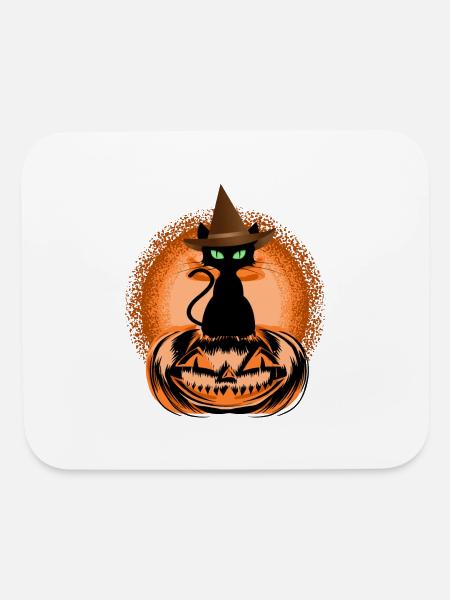 October Cat - Mouse pad Horizontal - white - Front