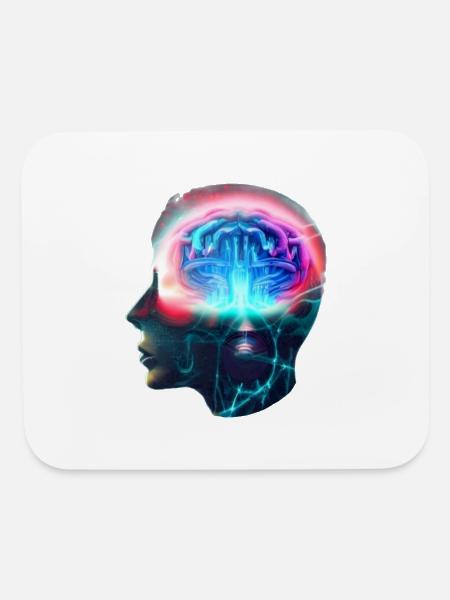 Energetic Brain - Mouse pad Horizontal - white - Front