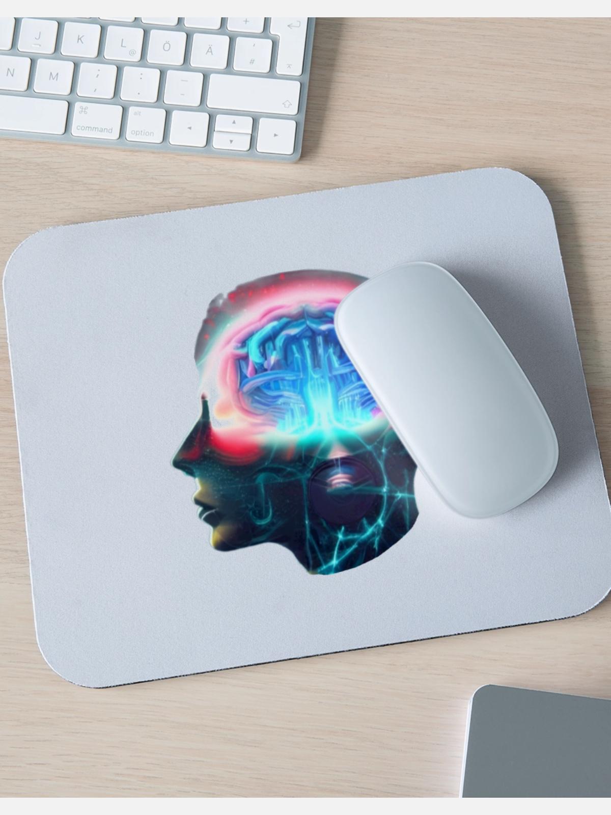 Energetic Brain - Mouse pad Horizontal - white - Front