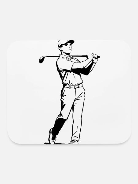 golf - Mouse pad Horizontal - white - Front