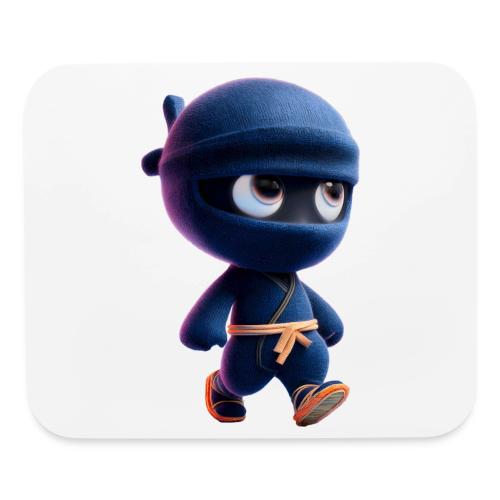 Playful Cartoon Baby Ninja Walking Happily - Mouse pad Horizontal