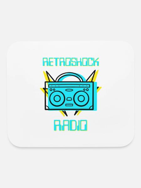 Retro Shock Radio Old School Music - Mouse pad Horizontal - white - Front