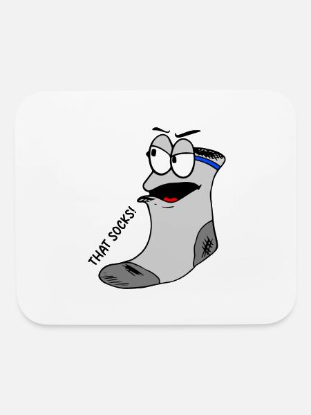 Funny Socks Shirt Funny Picture - Mouse pad Horizontal - white - Front
