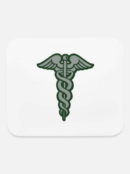 Caduceus - Mouse pad Horizontal - white - Front