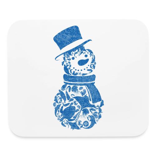 Christmas Snowman - Blue | V - Mouse pad Horizontal