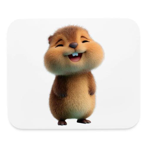 Joyful Cartoon Baby Beaver - Mouse pad Horizontal