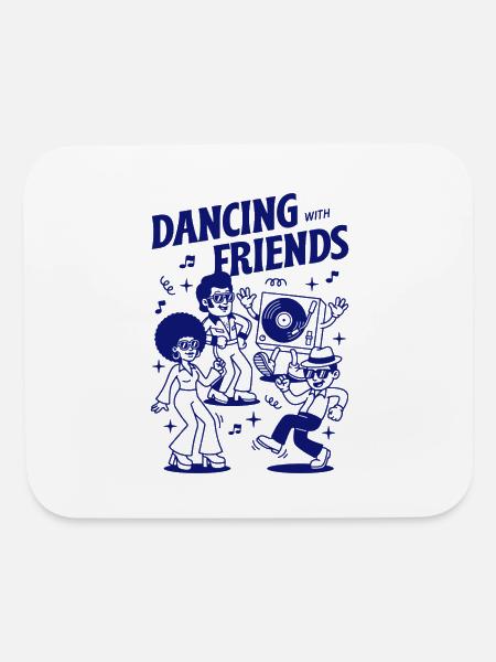 Soirée disco Danse avec des amis - Tapis de souris - blanc - Devant