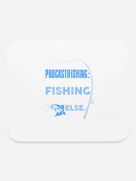 Procastfishing The art of fishing - Mouse pad Horizontal - white - Front