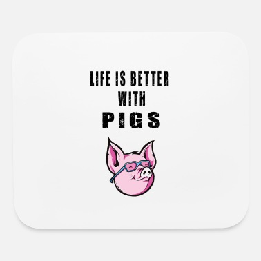 Adorable Life Pig Lover Quotes' Mouse Pad | Spreadshirt