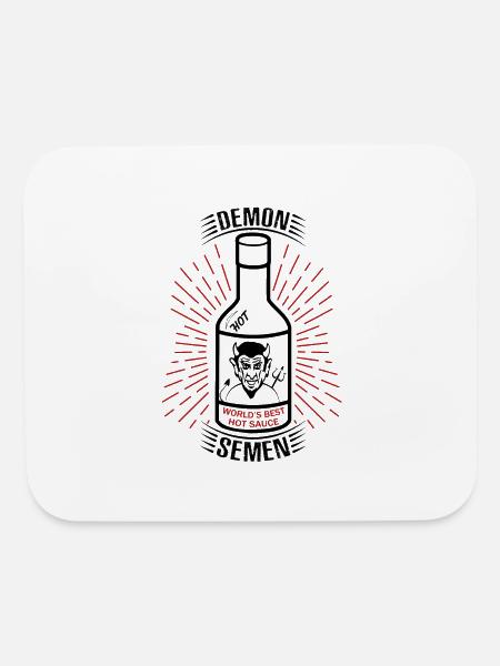 Demon Semen | World's Best Hot Sauce Vintage - Mouse pad Horizontal - white - Front
