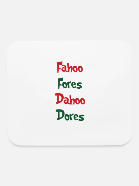 Welcome Christmas | Fahoo Fores Dahoo Dores - Mouse pad Horizontal - white - Front