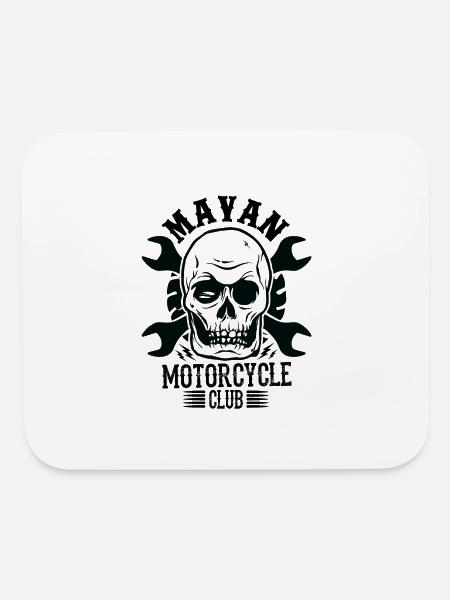 Mayan Motorcycle club - Mouse pad Horizontal - white - Front
