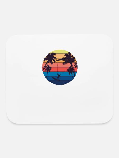 kite surfing - Mouse pad Horizontal - white - Front