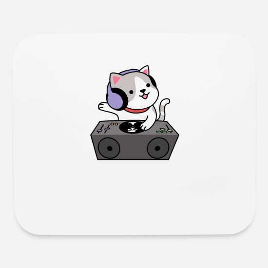 Funny Kpop And Chill Cat DJ Cute Kawaii Cat Deejay' Mouse Pad | Spreadshirt