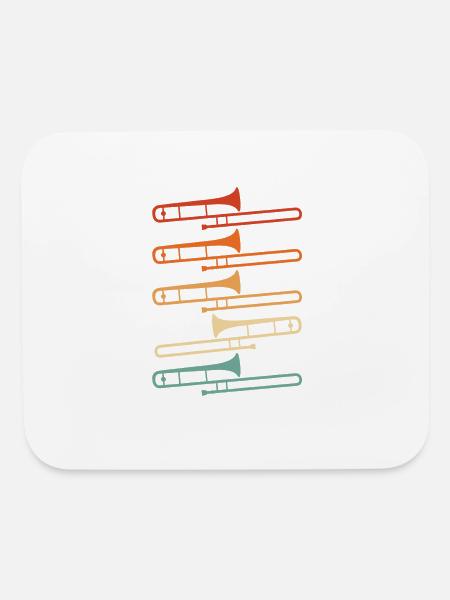 Trombone - Mouse pad Horizontal - white