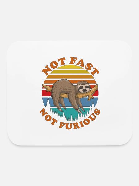Not Fast, Not Furious - Mouse pad Horizontal - white - Front
