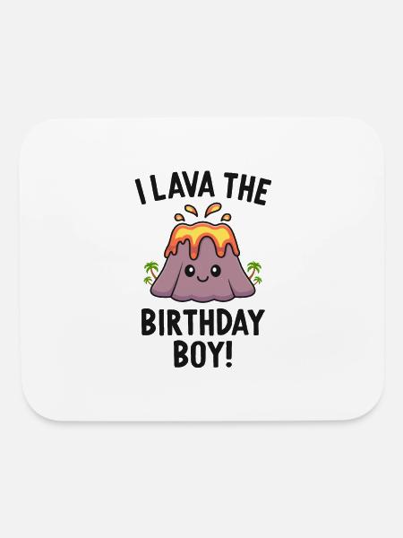 Family Volcano Birthday Party Lava The Birthday - Mouse pad Horizontal - white - Front