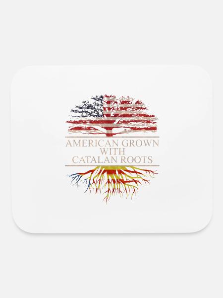 American grown catalan roots - Mouse pad Horizontal - white - Front