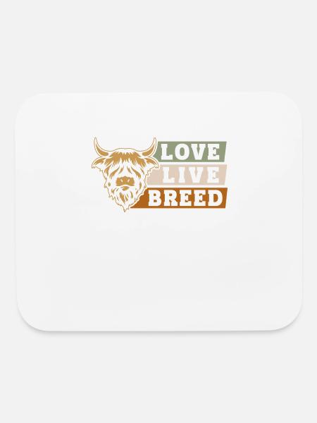Scottish Highland Cattle Cow - Mouse pad Horizontal - white