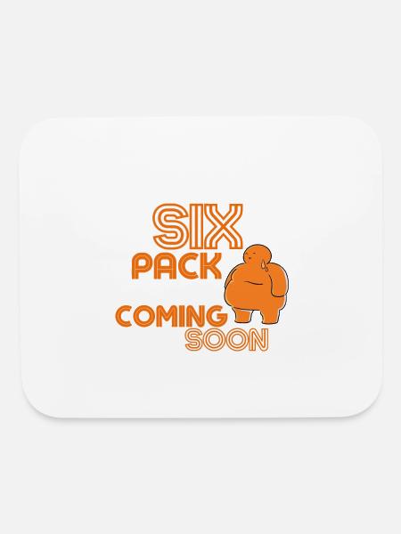 Six Pack Coming Soon 37 - Mouse pad Horizontal - white - Front