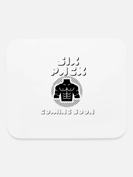 Six Pack Coming Soon 36 - Mouse pad Horizontal - white - Front