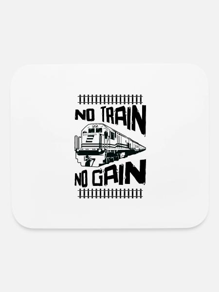 Train Transportation Locomotive Train Operator - Mouse pad Horizontal - white - Front