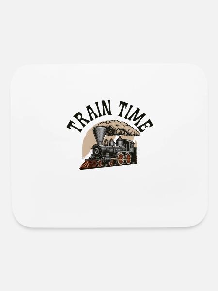 Train Transportation Locomotive Train Operator - Mouse pad Horizontal - white - Front