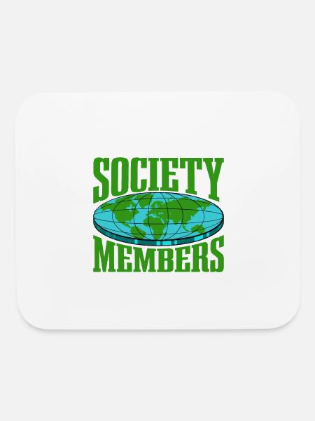 Flat Earth Society, Members Around The Globe 16 - Mouse pad Horizontal - white - Front