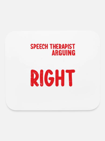 Speech Therapist Im Not Arguing Im Just Explaining - Mouse pad Horizontal - white - Front