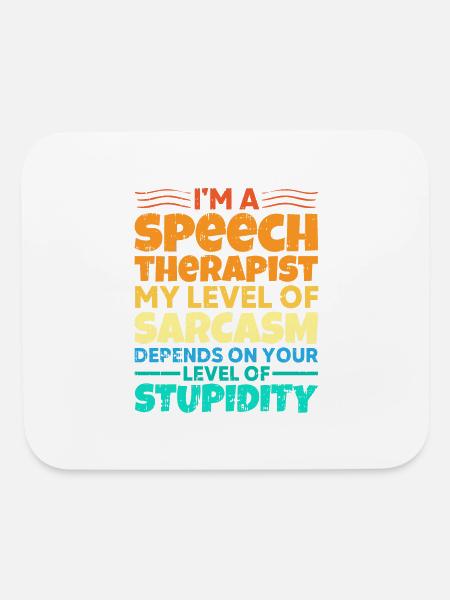 Speech Therapist Gift - Mouse pad Horizontal - white - Front