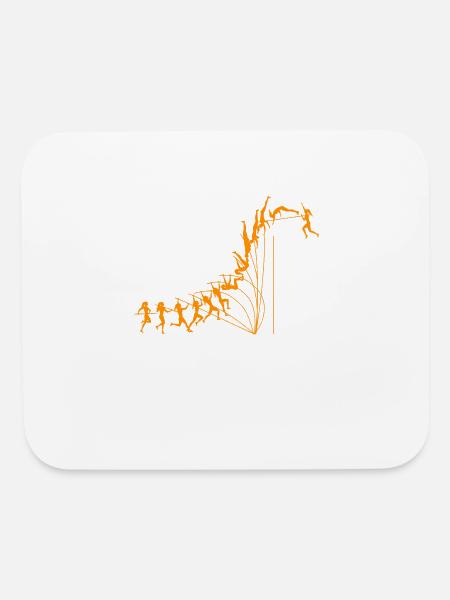 Run Take Off Swing Up Turn Pole Vaulter - Mouse pad Horizontal - white - Front