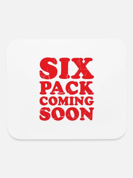 Six Pack Coming Soon 38 - Mouse pad Horizontal - white - Front