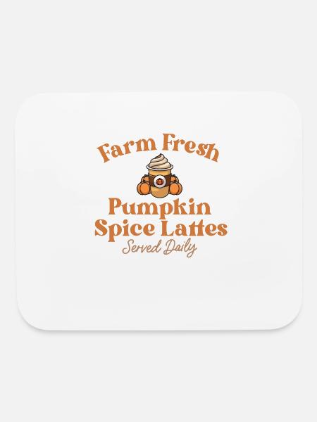 Farm Fresh Pumpkin Spice Latte PSL Retro Fall - Mouse pad Horizontal - white - Front