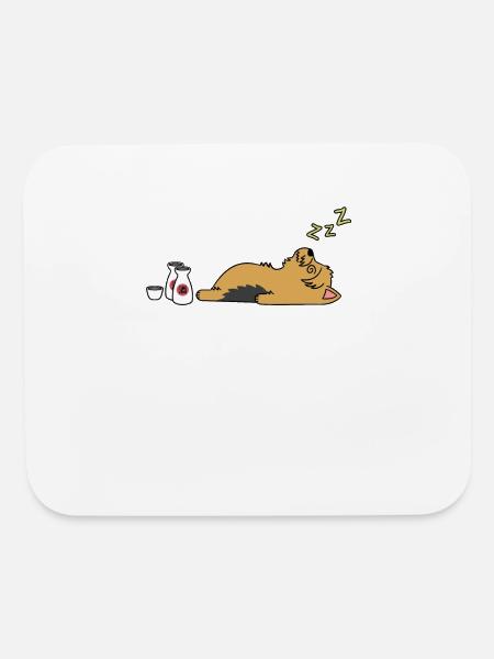 Yorkshire Terrier Sake Drunk - Mouse pad Horizontal - white - Front