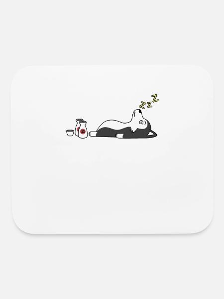 Husky Sake Drunk - Mouse pad Horizontal - white - Front