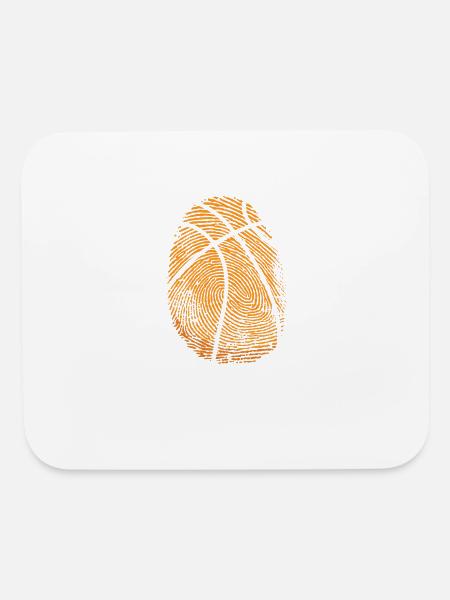 Fingerprint Basketball Ball Sports America - Mouse pad Horizontal - white - Front
