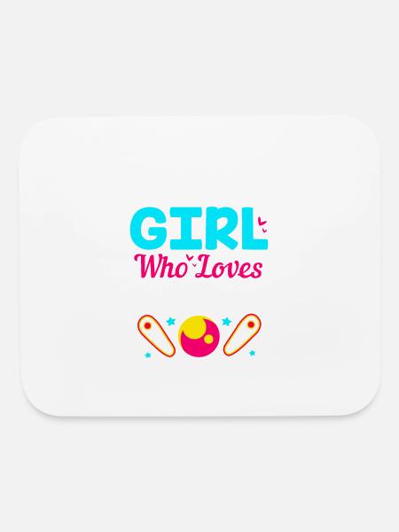 Retro Pinball For Women Pinball Lover - Mouse pad Horizontal - white - Front