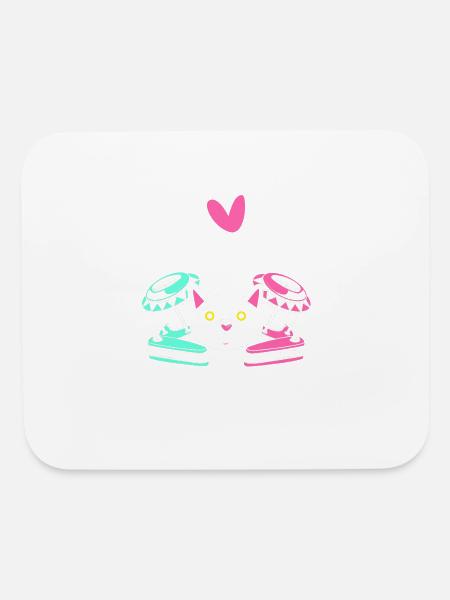 I Love Pinball And Cats Pinball Lover - Mouse pad Horizontal - white - Front
