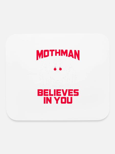 Funny Cryptid Gothic Mothman Believes In You - Mouse pad Horizontal - white - Front