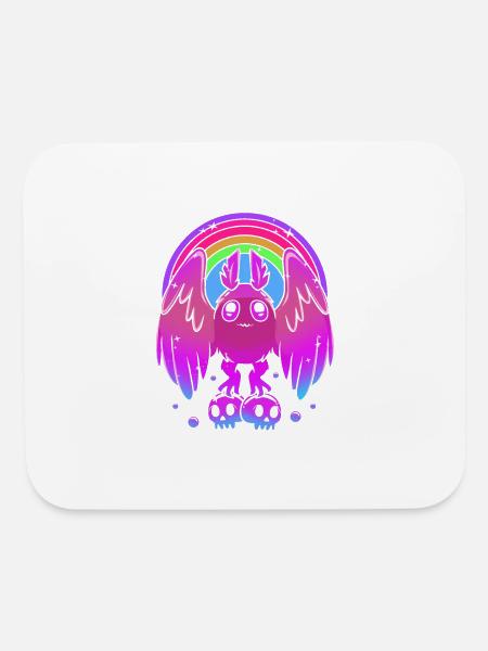 Pastel Gothic Rainbow Mothman - Mouse pad Horizontal - white - Front