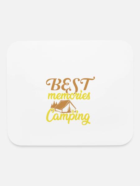 The best memories are made camping - Mouse pad Horizontal - white - Front