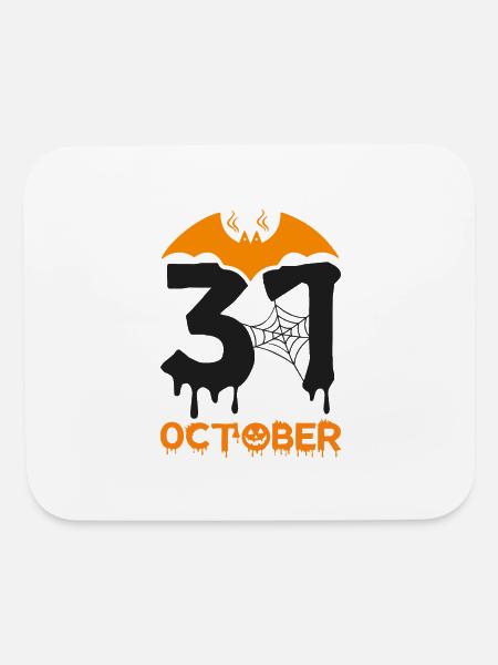 October 31 - Mouse pad Horizontal - white - Front