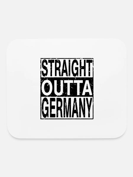 Germany Straight Outta Germany - Mouse pad Horizontal - white - Front