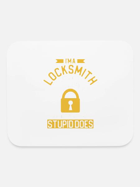 Locksmith Lock Picking Employee Locksmithing - Mouse pad Horizontal - white